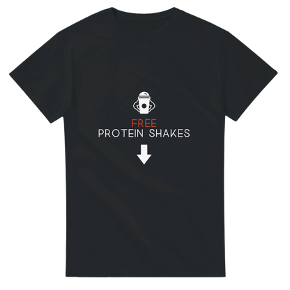 Lustiges T-Shirt | Geschenkidee | Free Protein Shakes 